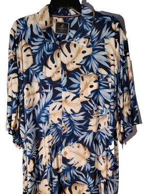 Caribbean Joe Men's Short Sleeve Button Down Shirt Size XL